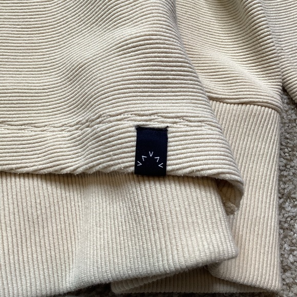 Varley Colina Funnel-Neck Sweatshirt Oversized Crop Boxy Turtleneck Small Ivory - Picture 4 of 8